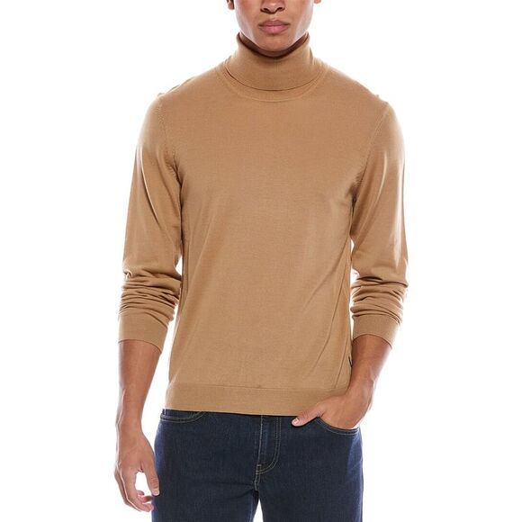 Boss Hugo Boss Mens Hugo Boss Wool Turtleneck Sweater Tan